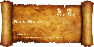 Márk Norbert névjegykártya