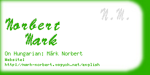 norbert mark business card