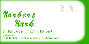 norbert mark business card